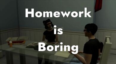 Sexy Student Does Homework, But Its Not That Boring
