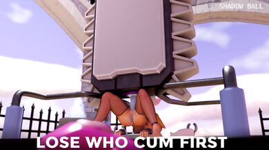 This is a hentai parody of the Super Mario series where Princess Peach and Queen Thwompette engage in a hot lesbian sex scene