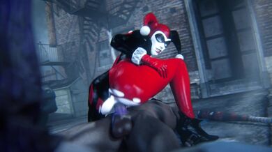 Watch as Harley Quinn forces you to bend over and take her hard cock deep in your ass, screaming your name with every thrust