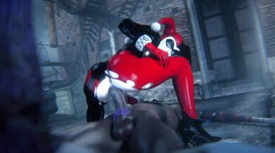 Watch as Harley Quinn forces you to bend over and take her hard cock deep in your ass, screaming your name with every thrust