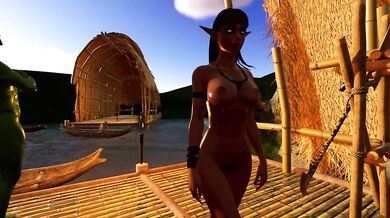 A group of orcs and elves come together for an unforgettable gangbang in the wildlife