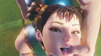 Asian Goddess Chun Li from Street Fighter Fucks a Threesome with Three Dudes [3D]