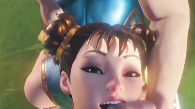 Asian Goddess Chun Li from Street Fighter Fucks a Threesome with Three Dudes [3D]