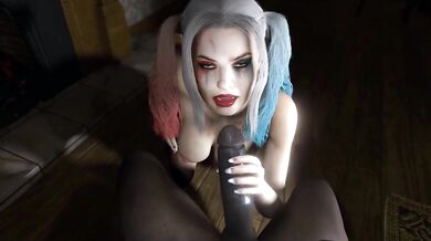 Watch this hot Harley Quinn handjob BBC action now!