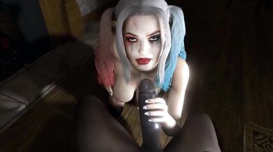 Watch this hot Harley Quinn handjob BBC action now!