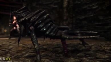 The busty elf Dari breeds with a monstrous creature, indulging in carnal pleasures beyond imagination