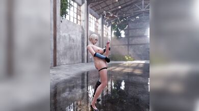 Erection in the Rain! - Milky Girls Hentai Porn (Kainé tries to calm her unexpected hard-on)