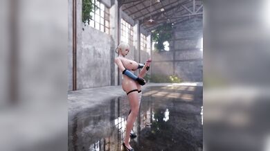 Erection in the Rain! - Milky Girls Hentai Porn (Kainé tries to calm her unexpected hard-on)