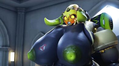 Watch the hot Orisa slut get titfucked by her boss in this amazing hentai porn video!