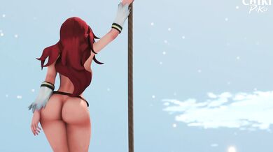 Watch Miss Fortune strip and pole dance in the fifth part of this hentai porn series!