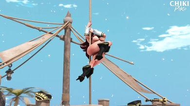 Watch Miss Fortune strip and pole dance in the fifth part of this hentai porn series!