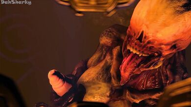 Wow, that was intense! Watch as the hellknight dooms the female in this Dah-sharky porno!