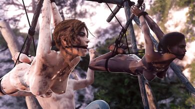 Lara and Sheva went on an erotic adventure, exploring each others bodies in the wild