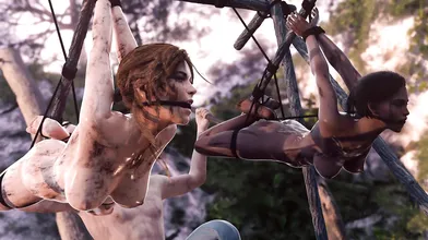 Lara and Sheva went on an erotic adventure, exploring each others bodies in the wild