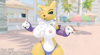 Rena and her bouncy breasts, ready for action!