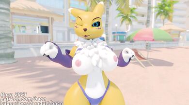 Rena and her bouncy breasts, ready for action!