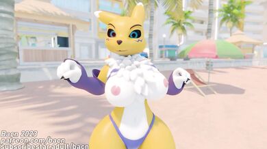 Rena and her bouncy breasts, ready for action!