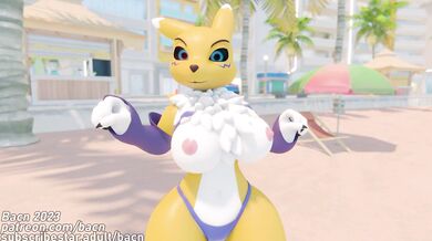 Rena and her bouncy breasts, ready for action!