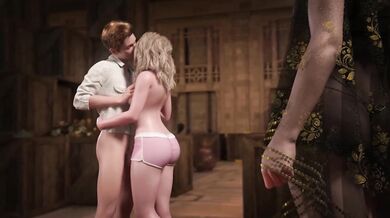 Seduced by the Treasure of Nadia, Sofia and Kaley Together in Hentai Fantasy!