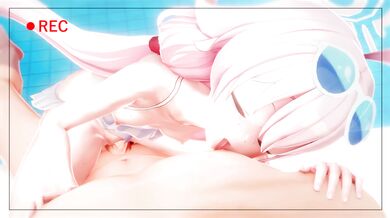 Watch the swimming pool party heats up as Hoshino (in a sexy swimsuit) dives into the water and starts splashing around