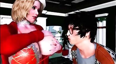 A sexy MILF and a young stud ruin Christmas for each other in the best way possible