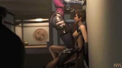 Overwatch - Tracer Gets Her Ass Facefucked By Widowmakers Nylon Lingerie