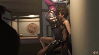 Overwatch - Tracer Gets Her Ass Facefucked By Widowmakers Nylon Lingerie