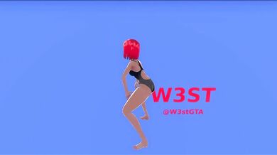Watch this hot babe Kasumi from anime world shake her sexy body to the beat of Twerk music