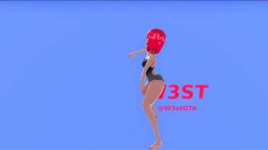 Watch this hot babe Kasumi from anime world shake her sexy body to the beat of Twerk music