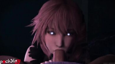 Young MILF in Lightning Sucks Dick