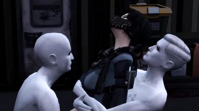 Gigantic Alien Queen Rules the Galaxy with her Cock Thrusted Inside Earthly Men!