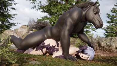 When the Horse met the Au Ra: Reki-fucking-n3D!