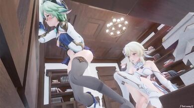 Busty teacher Mrs Lumine gets banged by her student Succrose in a happy accident during part 2 of the series