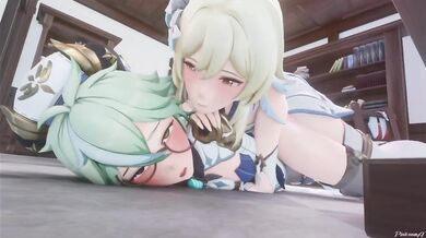 Busty teacher Mrs Lumine gets banged by her student Succrose in a happy accident during part 2 of the series