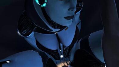 Watch Edi take a big ride on a massive cock in Mass Effect!