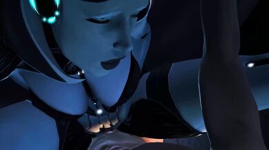 Watch Edi take a big ride on a massive cock in Mass Effect!