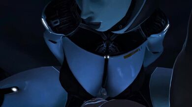 Watch Edi take a big ride on a massive cock in Mass Effect!