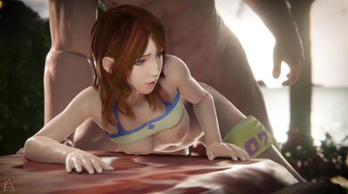 The anime character Cissnei from the show Beach Sex has been tagged with the letter A by her fans