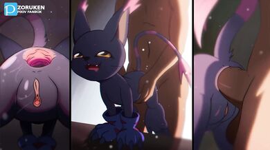 Gatomon and her best friends, Zoruken, have a threesome adventure that they wont forget!