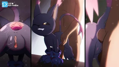Gatomon and her best friends, Zoruken, have a threesome adventure that they wont forget!