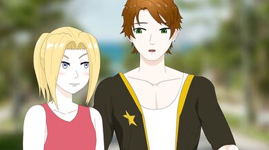 Watch as this girl with a nice ass gets fucked in the ass and on her face by two big dicks!