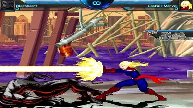 Wrestling Superstar MUGEN Battles with the Powerful Captain Marvel