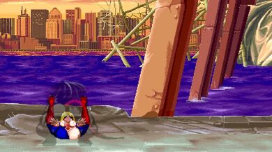 Wrestling Superstar MUGEN Battles with the Powerful Captain Marvel