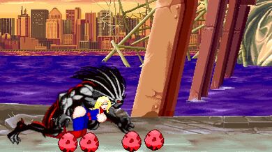 Wrestling Superstar MUGEN Battles with the Powerful Captain Marvel