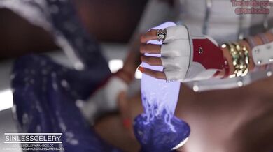 This is a porn video about a female wolf who gets ravished by an alien dog while being dominated by a Spanish-speaking man