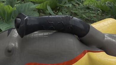 A woman devours her lovers massive cock in a twisted act of cock vore