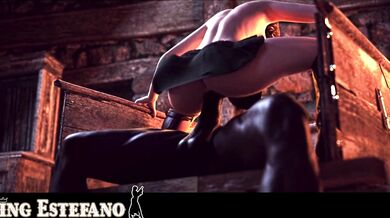 Ashley Graham gets infected with the T-Virus in Resident Evil and becomes a sexy zombie