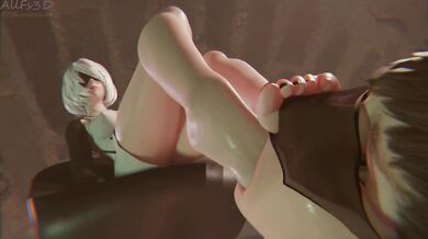 The 2B foot fetishist pumps his hard rod into the tight sheath of a womans pantyhose