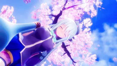 4K Aqua Cherry Blossom: A Springtime Love Story