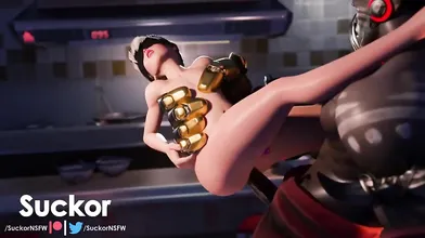 My girlfriend and I were caught having hot sex in the kitchen when her parents unexpectedly walked in!